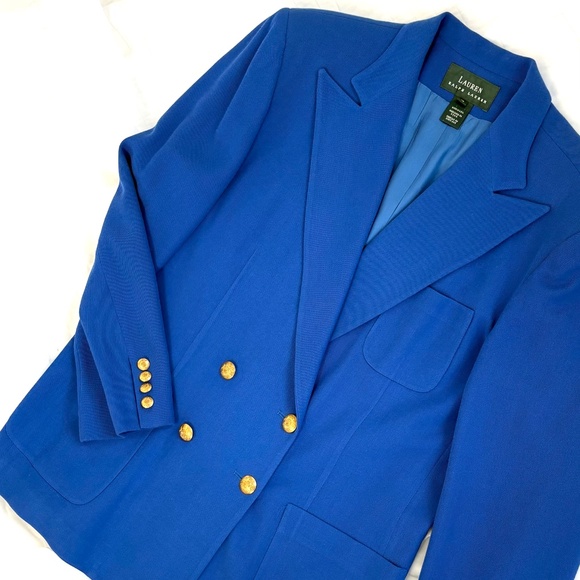 Lauren Ralph Lauren Blue Blazer with Gold Buttons - Picture 3 of 9